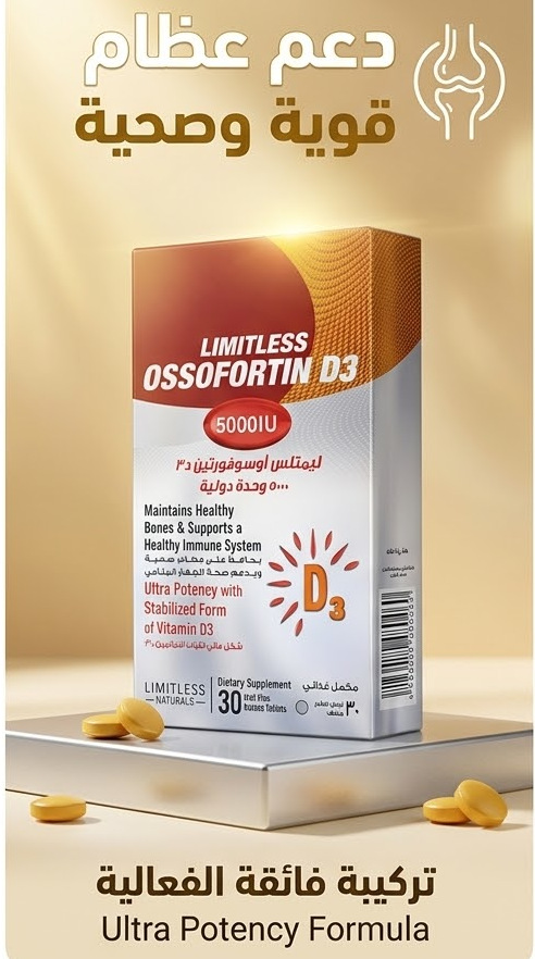 ليمتلس اوسوفورتين د3 5000 - Limitless Ossofortin D3